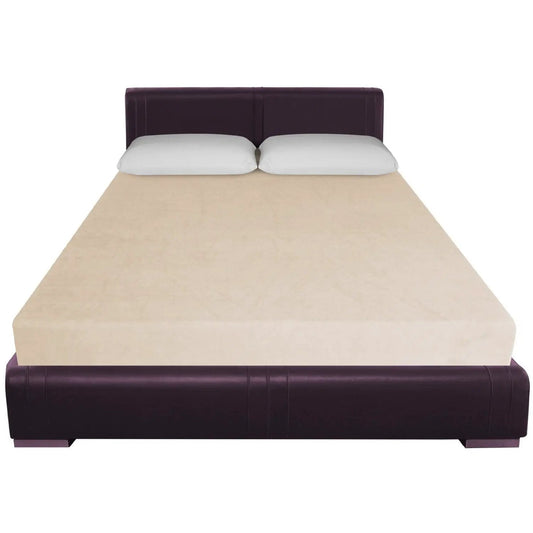 Memory Foam Mattress 6-inch with beige cover on purple platform bed by HomePacific on Tampa Home & Garden Store
