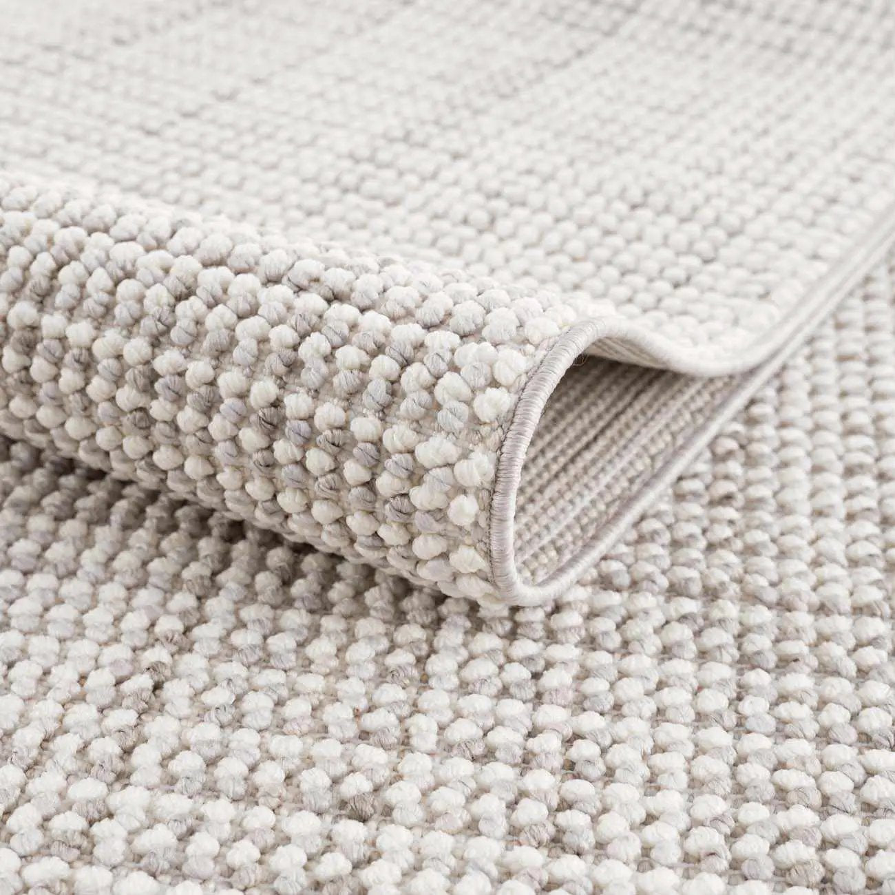 Gowan Cream Area Rug, Boutique Rugs, cream boucle texture with plush looped pile on Tampa Home & Garden Store