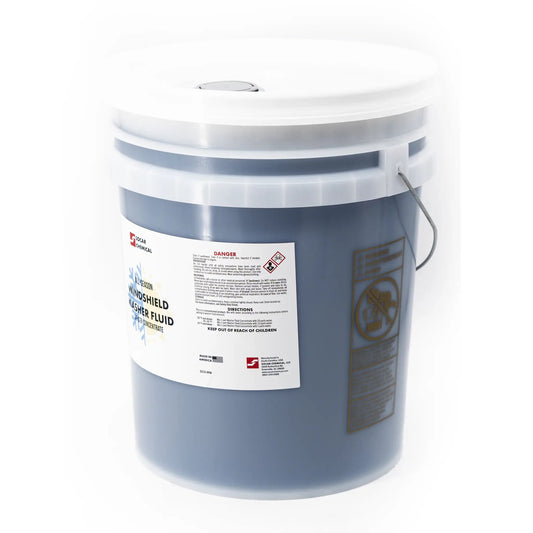 Socar Windshield Washer Fluid container, blue 5-gallon drum with white lid on Tampa Home & Garden Store