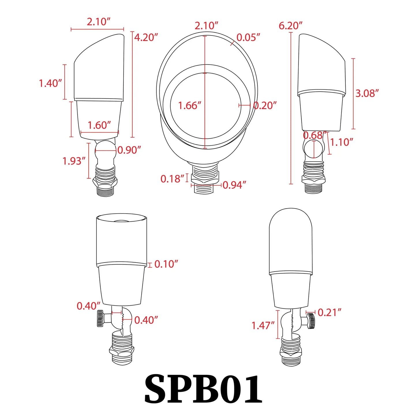 SPB01 Low Voltage Directional Spot Light Outdoor Landscape Lighting - Tampa Home & Garden Store