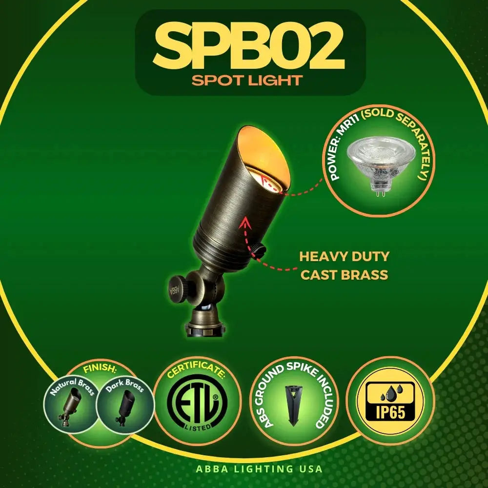 SPB02 Low Voltage Small Directional Bullet Spot Light Outdoor Landscape Lighting - Tampa Home & Garden Store