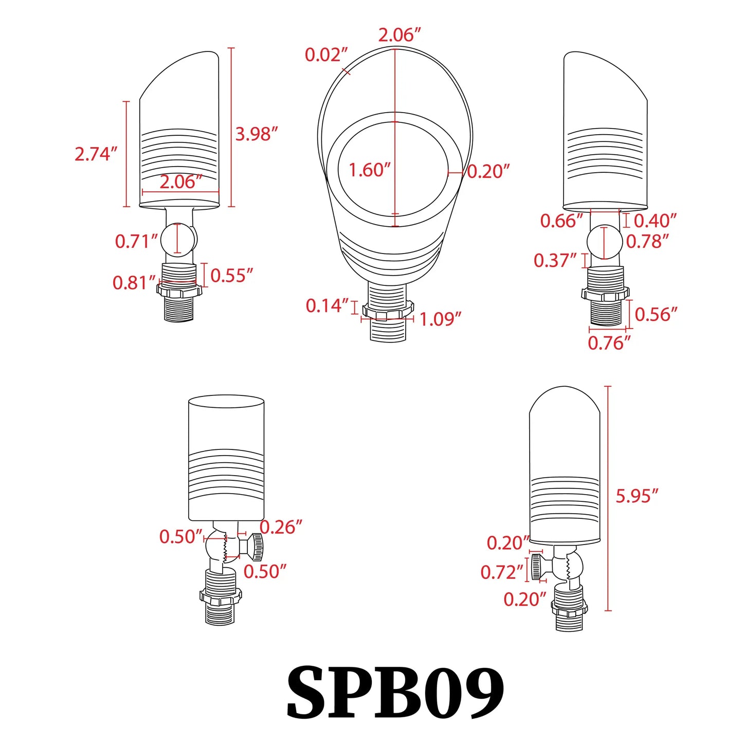 SPB09 Low Voltage LED Outdoor Landscape Spotlight - Tampa Home & Garden Store