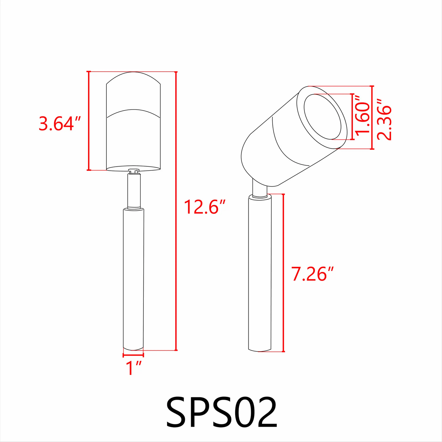 SPS02 Low Voltage LED Stainless Steel Spotlight Adjustable Up Lighting Fixtures - Tampa Home & Garden Store