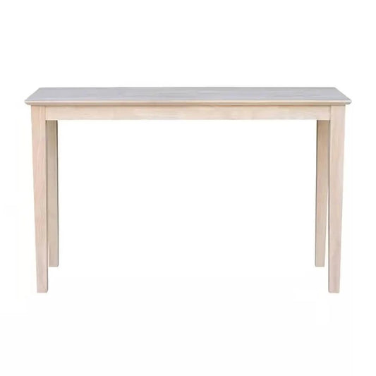 Unfinished solid wood farmhouse console sofa table, 4 ft, HomePacific brand on Tampa Home & Garden Store