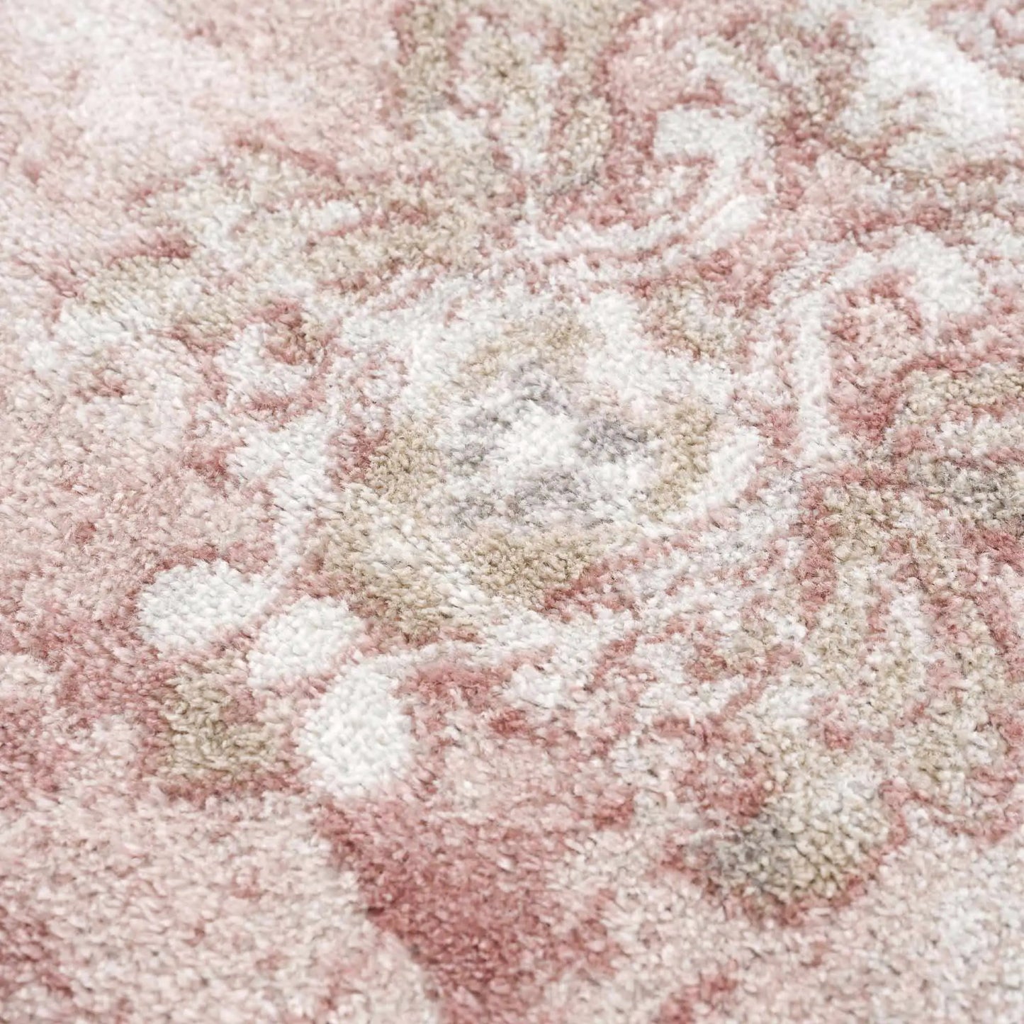 Kandos blush and light pink area rug plush texture by Boutique Rugs on Tampa Home & Garden Store