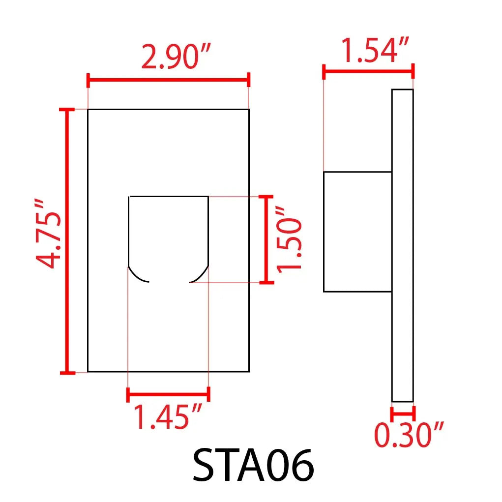 STA06 3.5W Rectangular Waterproof Vertical LED Stair Step Light Wall Lighting Fixture
