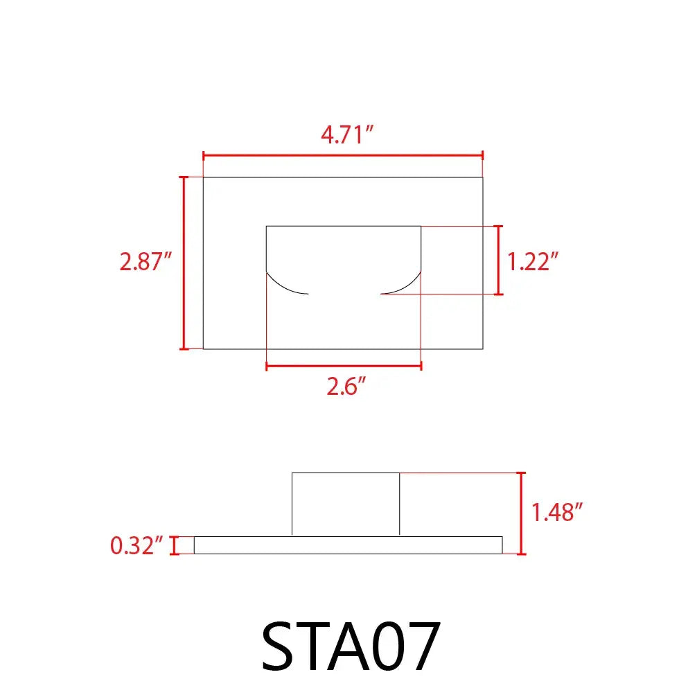 STA07 3W 3CCT Rectangular Waterproof Horizontal LED Stairs Step Light Fixture - Tampa Home & Garden Store