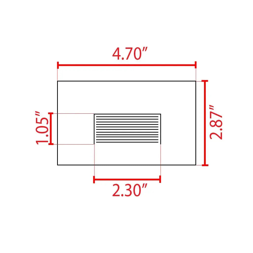 STA08 3.5W 3CCT Rectangular Waterproof Horizontal LED Stair Step Light Fixture - Tampa Home & Garden Store