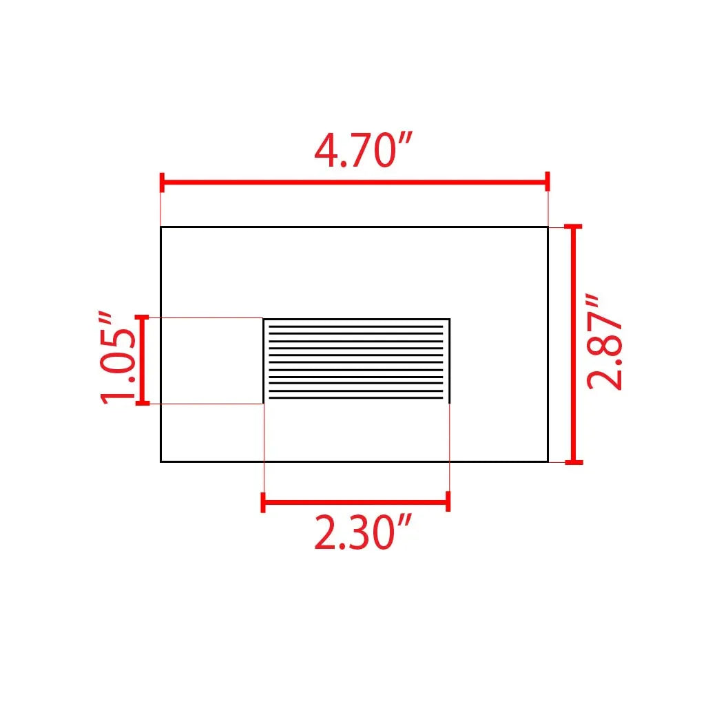 STA08 3.5W 3CCT Rectangular Waterproof Horizontal LED Stair Step Light Fixture