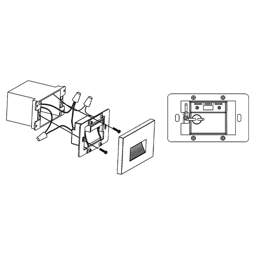 STA11 3.5W Rectangular Waterproof Horizontal LED Step Light Wall Lighting Fixture - Tampa soil911.com