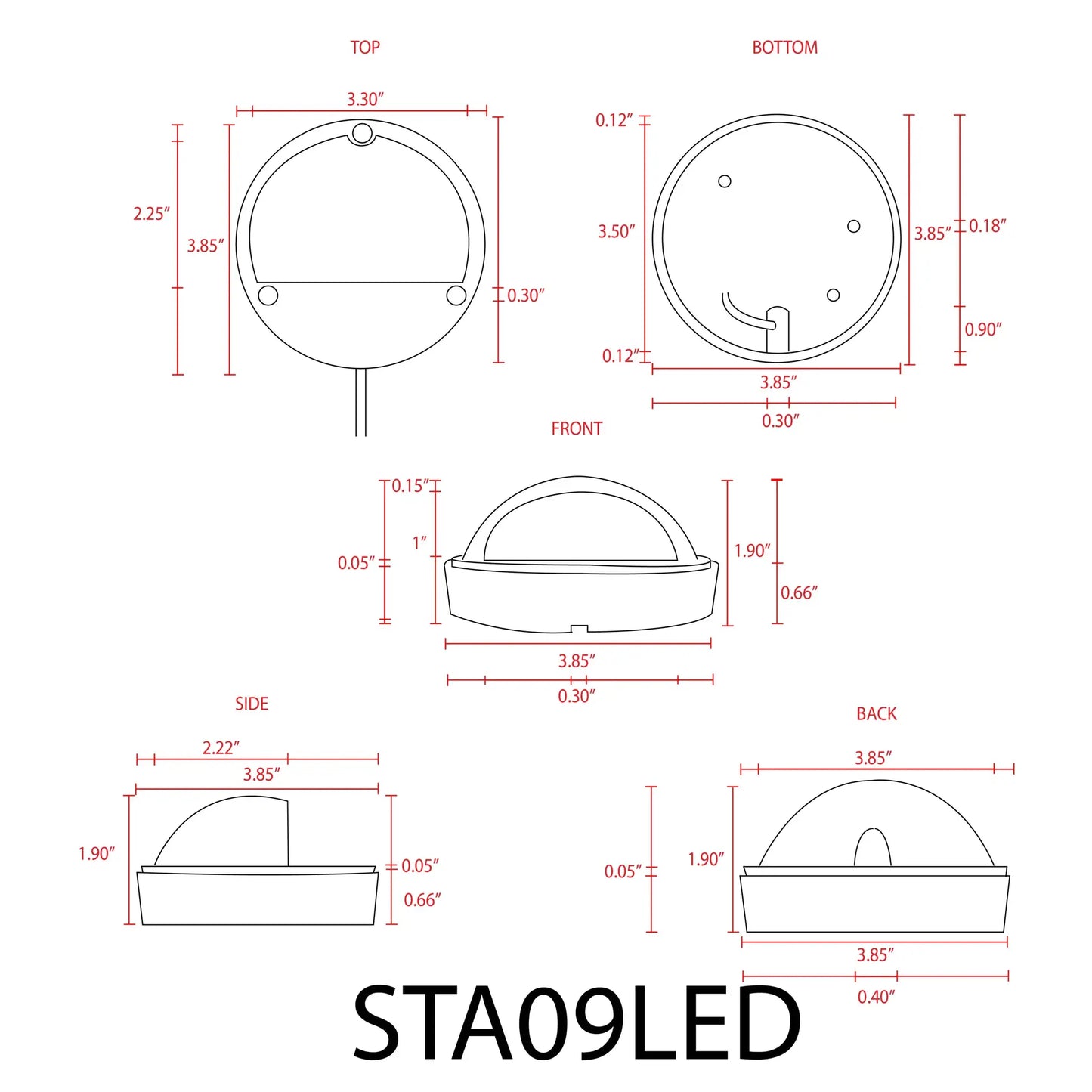 STA09 LED Round Aluminum Deck Light Surface Mount Low Voltage Landscape Lighting - Tampa Home & Garden Store