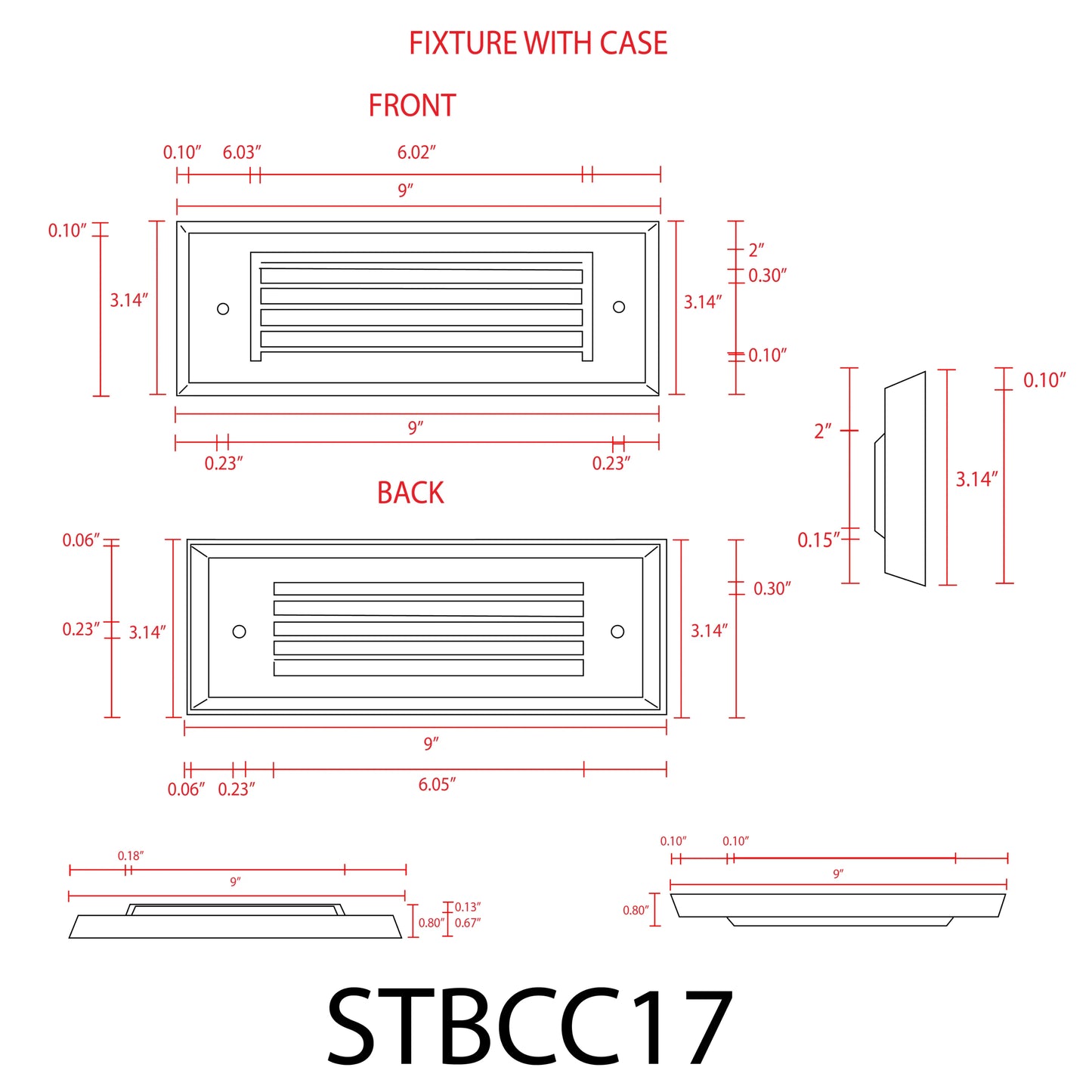 Luz de paso LED para exteriores ajustable STBCC17 de latón fundido de 1 W a 4 W y 3 CCT, iluminación de bajo voltaje