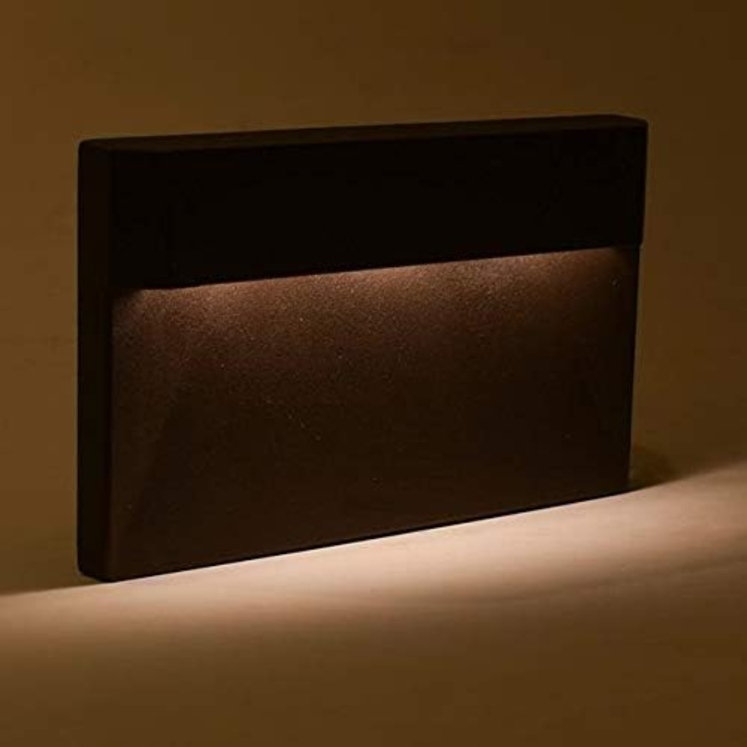 STLA08 6 Pack 3W 3000K Bronze Rectangular Waterproof Horizontal Surface Mount LED Stairs Step Light Fixture - Tampa soil911.com