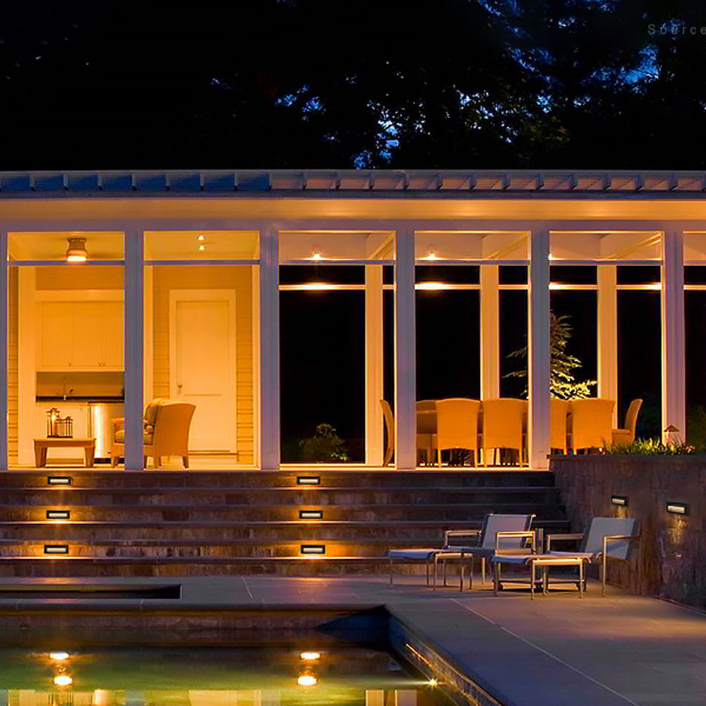 STLA09 12-Pack 3.5W Low Voltage 9" LED Outdoor Step Lights, 12V LED Deck Lights Landscape Lights - Tampa soil911.com