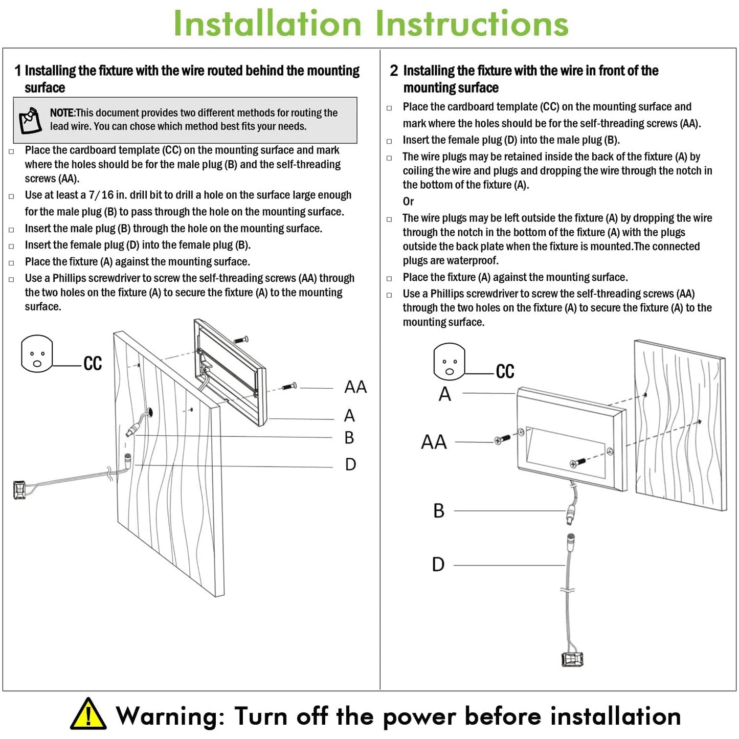 STLA10 6-Pack 6W Low Voltage 10" LED Outdoor Step Lights, 12V LED Deck Lights Landscape Lights - Tampa soil911.com
