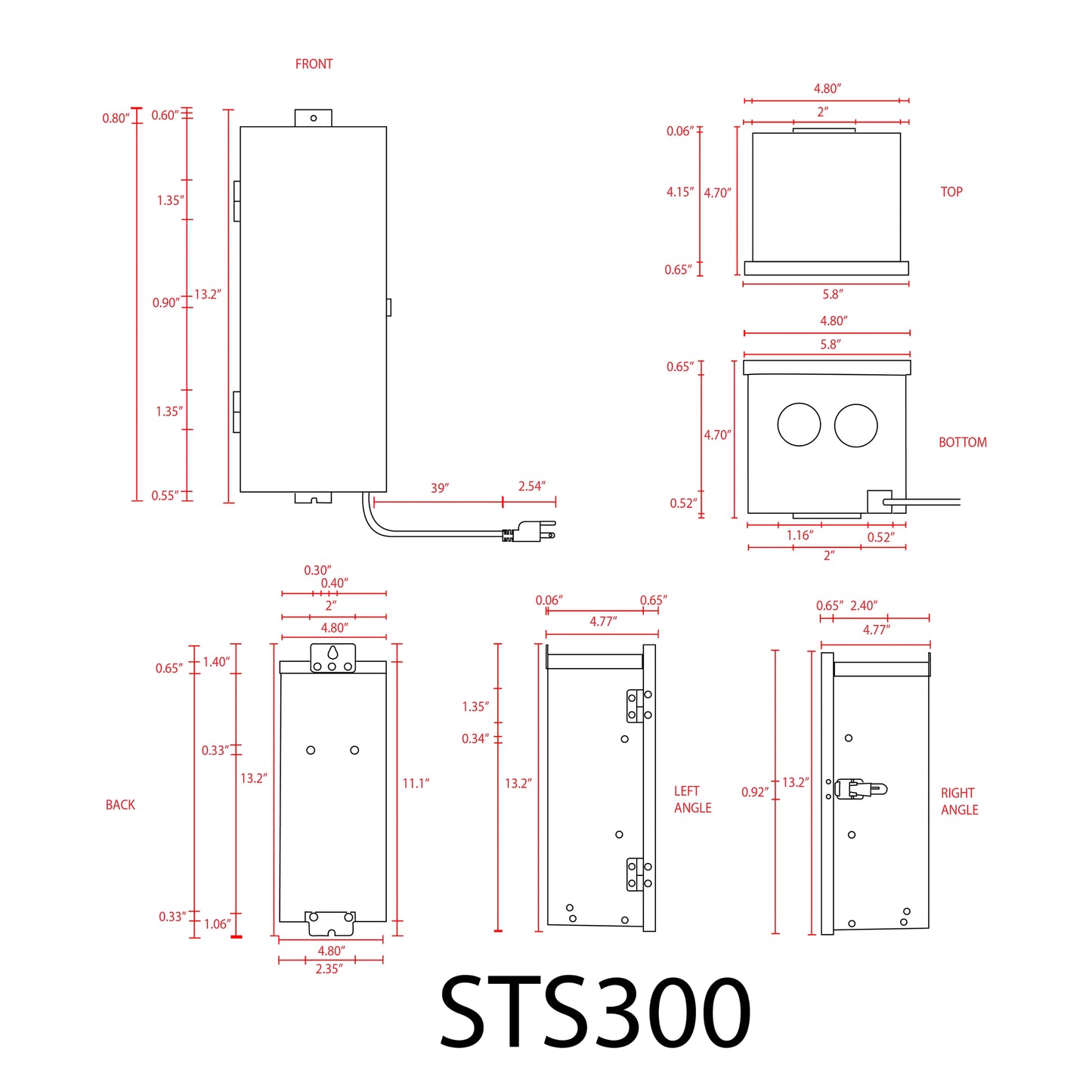 STS300 300W Digital 12V, 15V Low Voltage Transformer with Photocell & Timer IP65