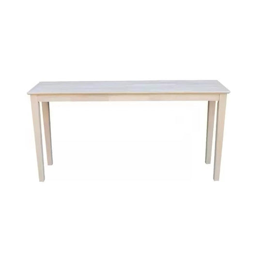 Unfinished solid wood farmhouse 5ft console table natural finish HomePacific on Tampa Home & Garden Store