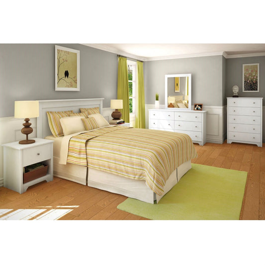 Full / Queen size Headboard in White Finish - Tampa Home & Garden Store