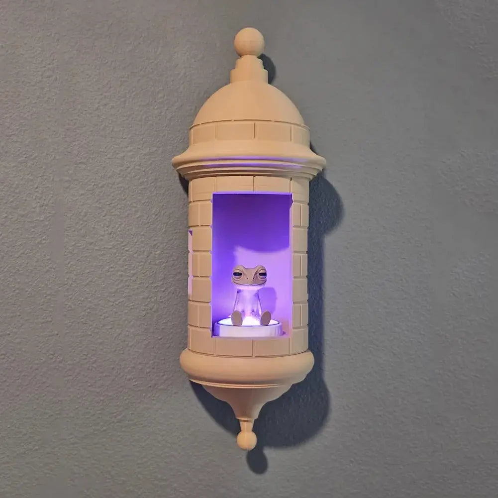 Puerto Rican Garita Coqui USB LED night light lighthouse-style white with purple glow on Tampa Home & Garden Store