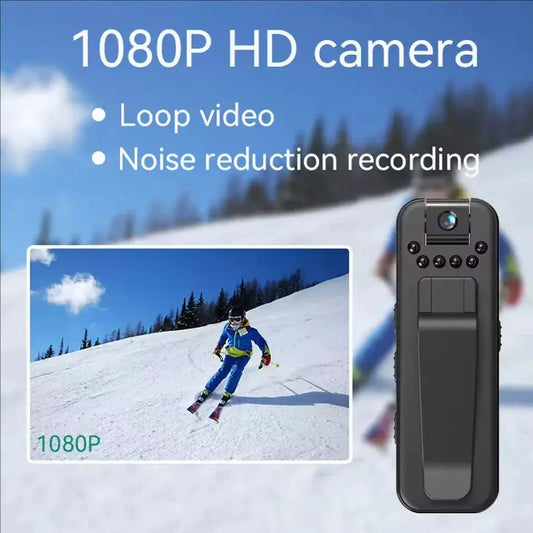 1080P HD Mini Camera portable surveillance video recorder in black with compact design on Tampa Home & Garden Store