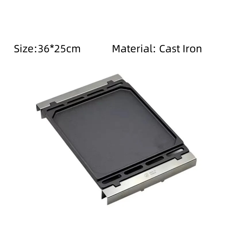 Outdoor camping baking tray cast iron, 36x25cm, by FLIPSTYLEZLLC on Tampa Home & Garden Store