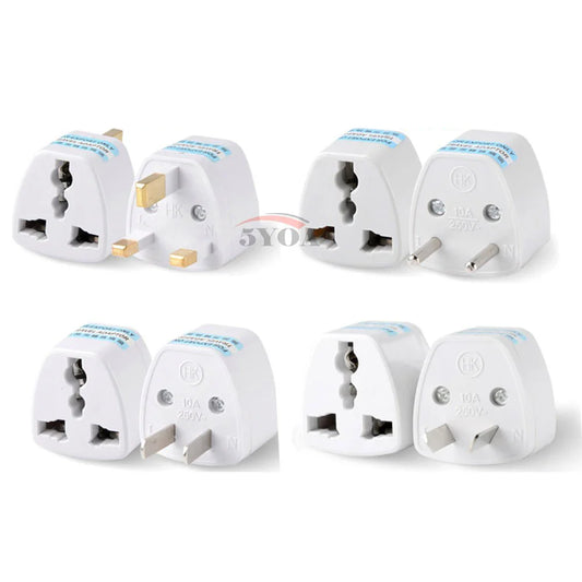 Universal Travel Plug Adapter EU US AU to UK 3 Pin AC Power Converter - Tampa Home & Garden Store