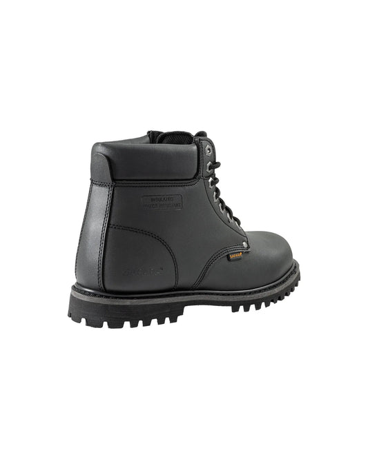 Safara Water Resistant Work Boots, black, padded collar, lace-up on Tampa Home & Garden Store