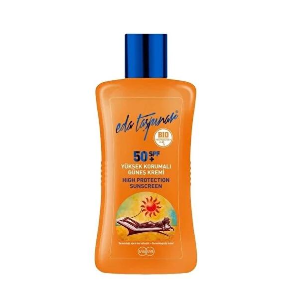 Sunscreen lotion Eda Ta_põnar SPF 50 by Beauty Care Bag; orange bottle with blue cap 200ml on Tampa Home & Garden Store