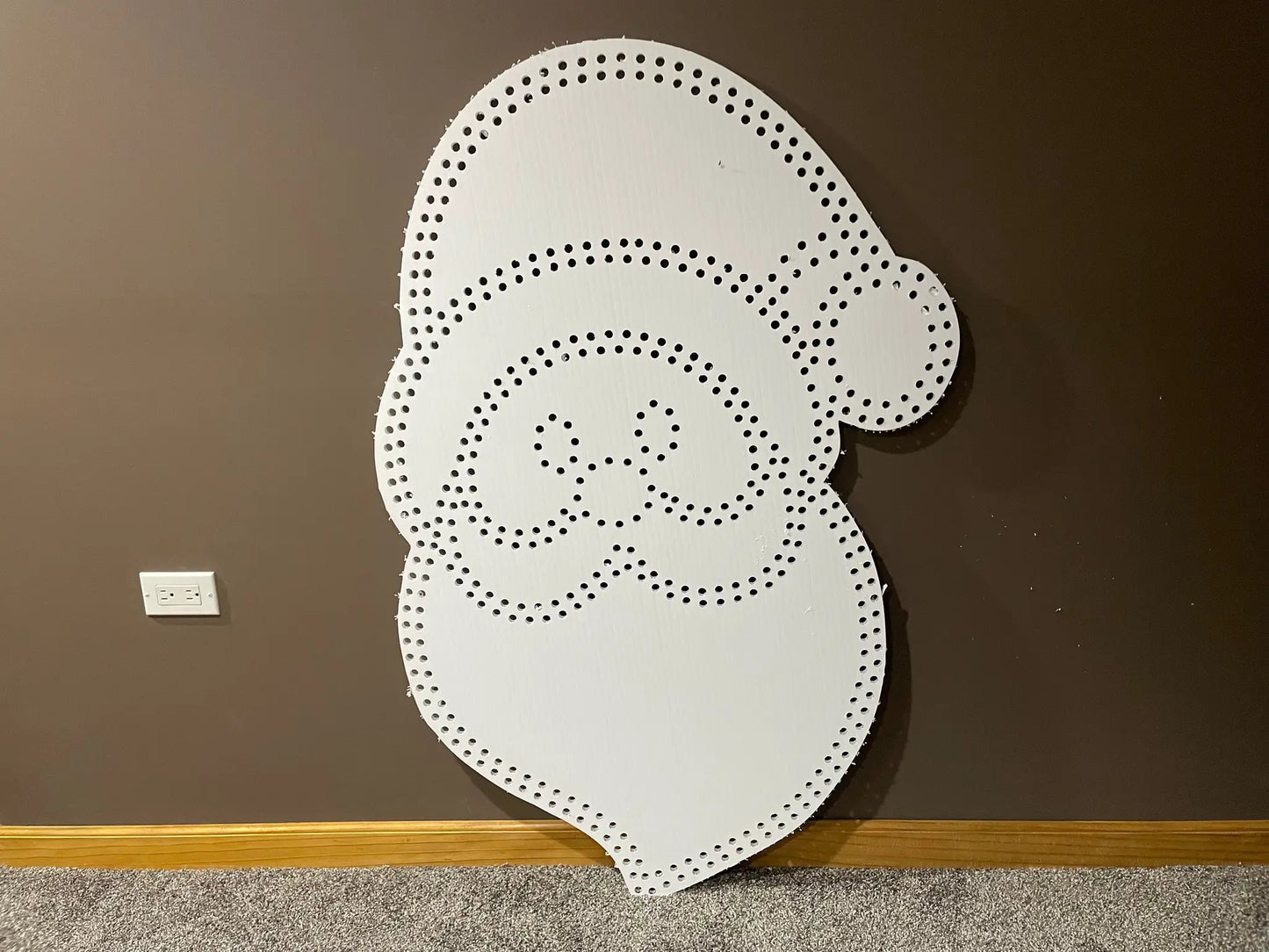 Santa Head 31x50 in perforated white display prop by Holiday Prop Shop on Tampa Home & Garden Store