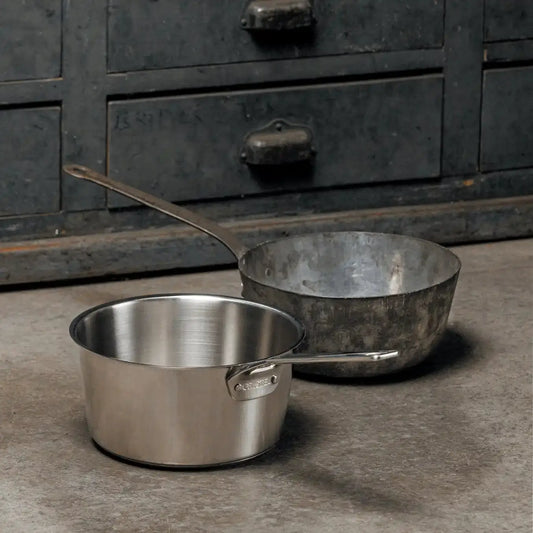 Cristel 1826 Heritage lidless saucepan, stainless steel with long handle CRISTEL USA on Tampa Home & Garden Store
