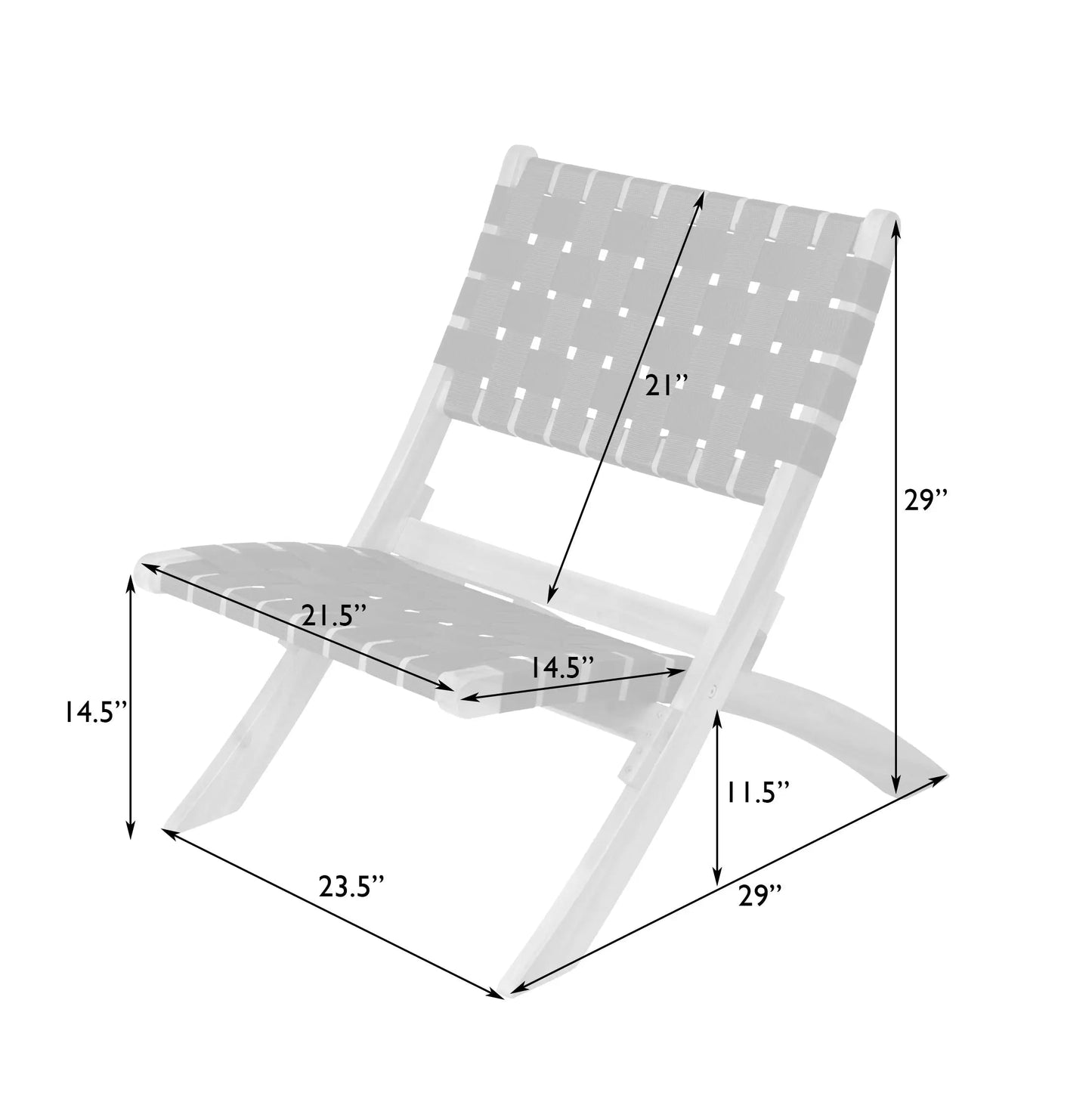 Sava Folding Outdoor Chair gray woven fabric Fire Sense/Balkene Home on Tampa Home & Garden Store