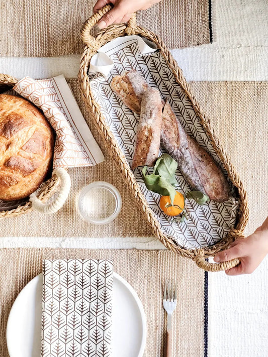 Savar Bread Basket with Natural Handle - Tampa Home & Garden Store