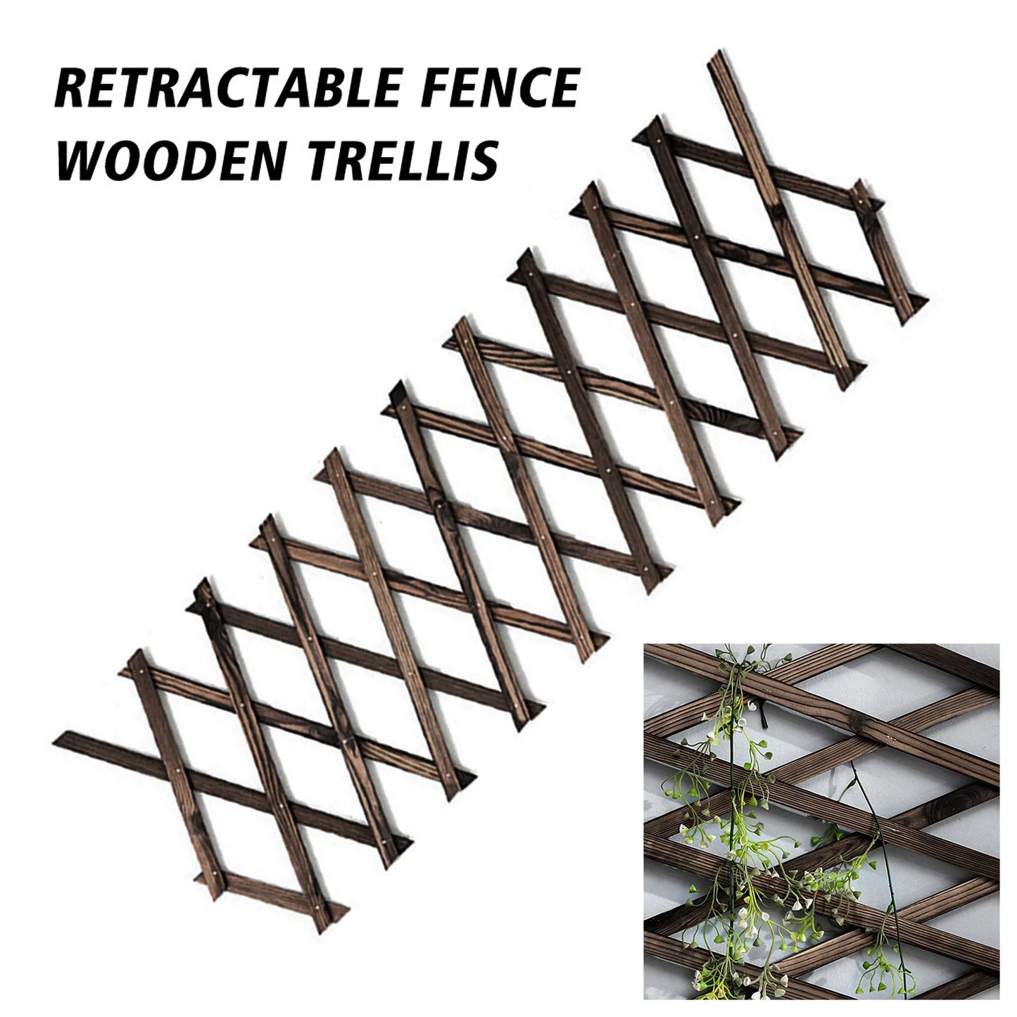 Expandable Wooden Plant Climbing Frame for Patio