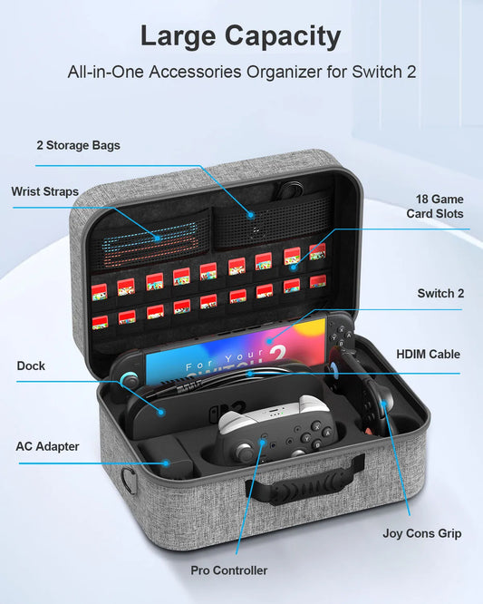 FLIPSTYLEZLLC STARTRC Games hard shell travel bag for Switch 2 with 18 game card slots on Tampa Home & Garden Store