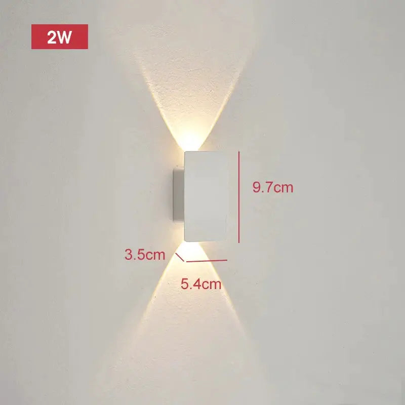 Outdoor waterproof wall light, white LED fixture with dual up/down beams Moktan Sabai on Tampa Home & Garden Store