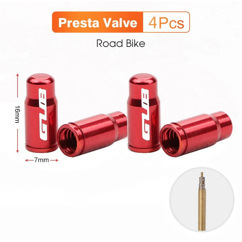 Aluminum valve stem caps red, 4pcs, BikerZoneZ on Tampa Home & Garden Store