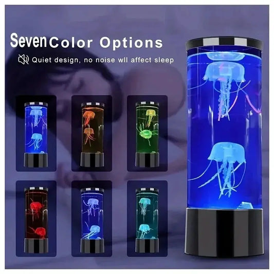 Jellyfish LED lamp 7-color nightlight Moktan Sabai aquarium on Tampa Home & Garden Store