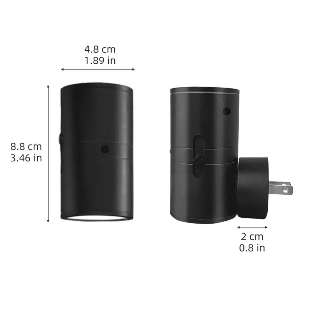 Dimmable LED Night Light with Sensor Moktan Sabai 2-pack black plug-in wall lights for bedroom on Tampa Home & Garden Store