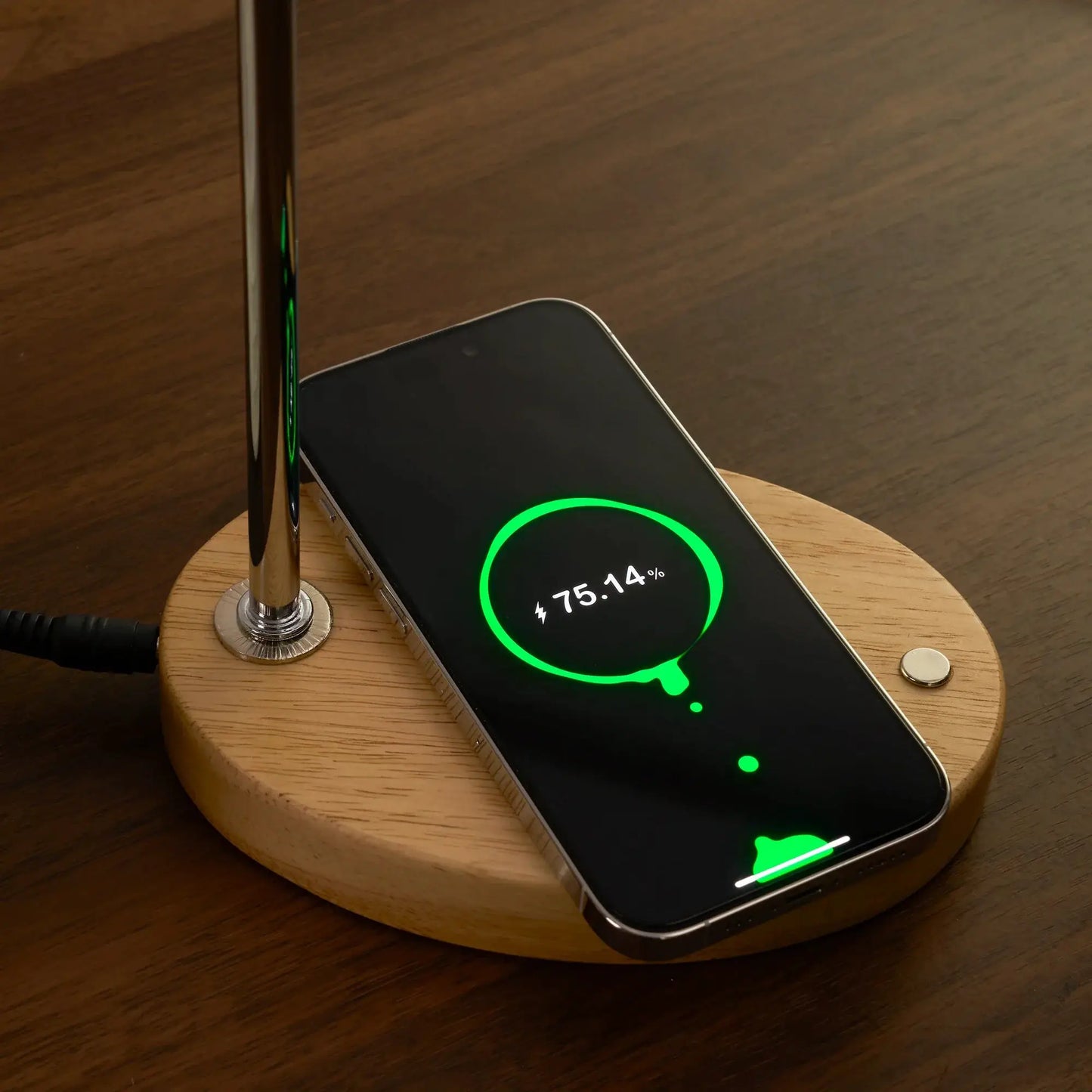 Floating Moon Lamp Moktan Sabai levitating LED night light on wooden desk on Tampa Home & Garden Store
