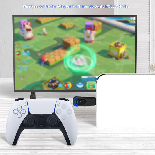 Wireless Controller Adapter P5146 by FLIPSTYLEZLLC black with blue LED beside controller on Tampa Home & Garden Store