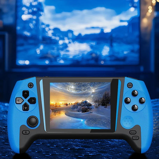Portable game console with blue shell, 3.5-inch LCD, built-in 500 games, FLIPSTYLEZLLC on Tampa Home & Garden Store