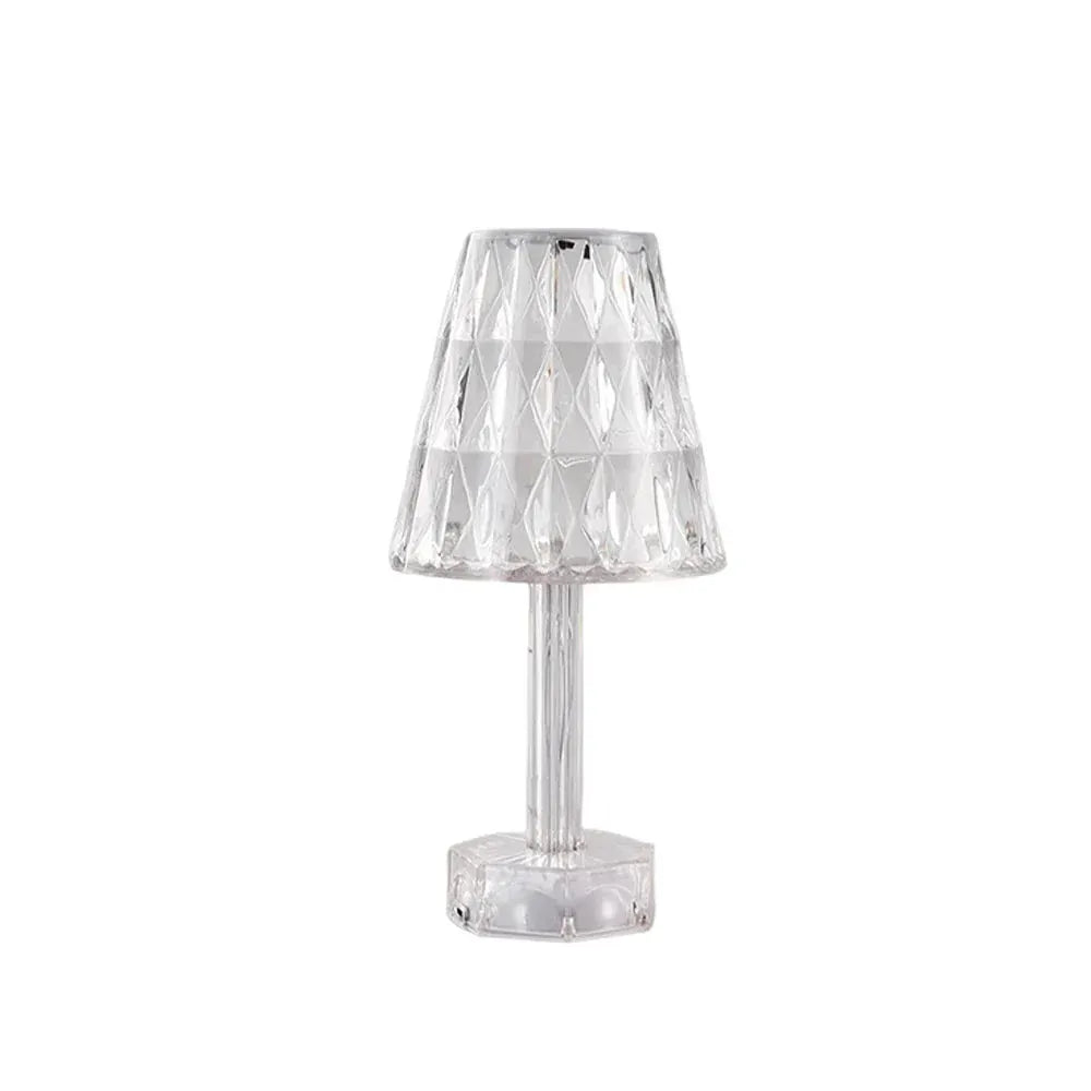 Diamond Crystal Projection Night Light USB Touch with clear diamond-cut shade on Tampa Home & Garden Store