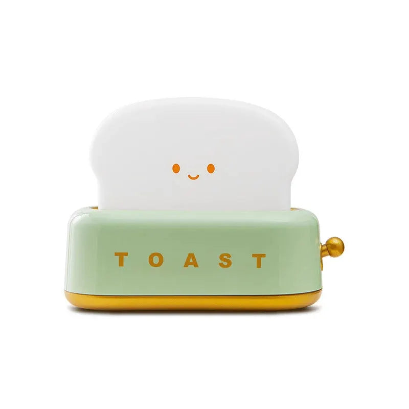 Toast Night Light LED lamp in mint green with yellow base by Moktan Sabai on Tampa Home & Garden Store