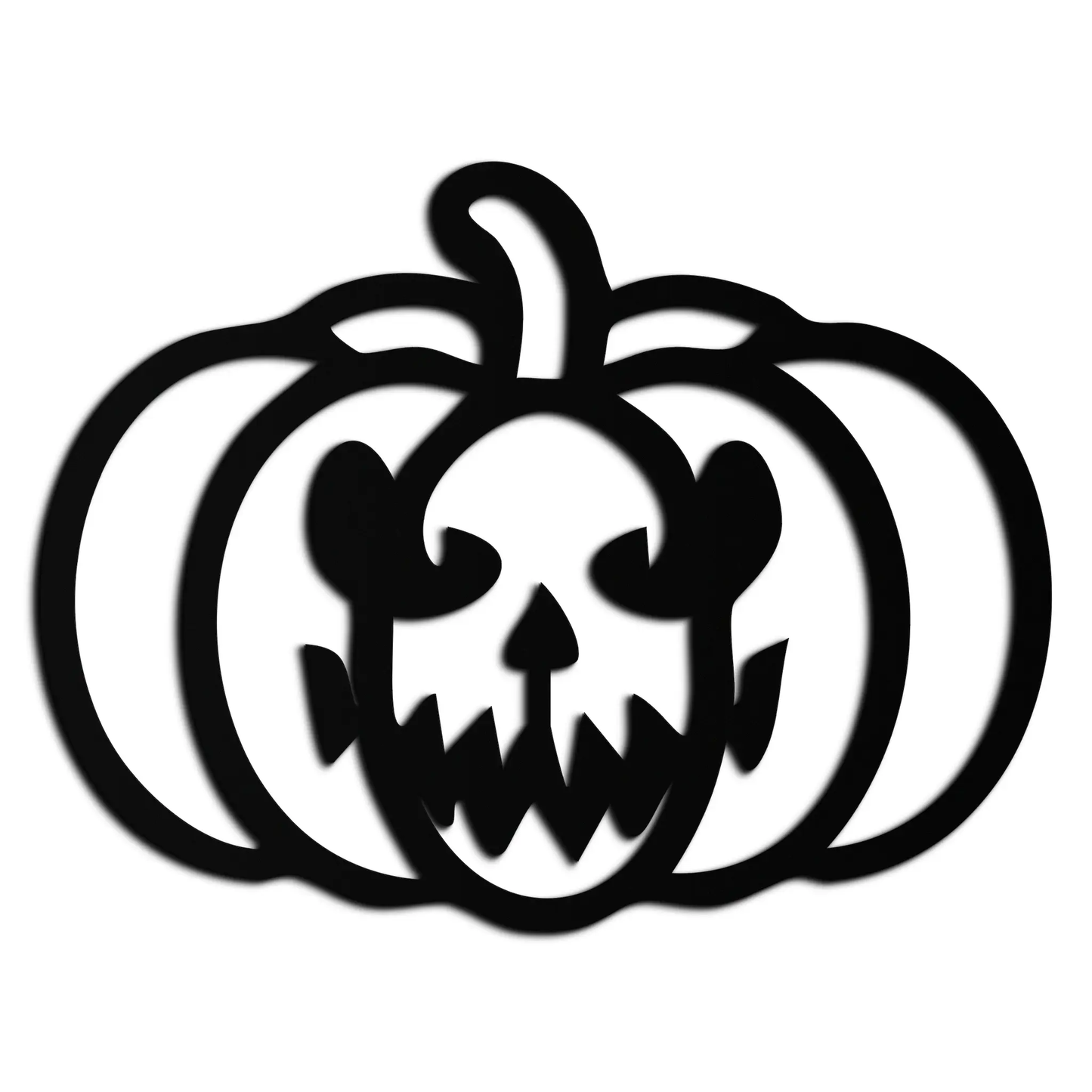 Scary Pumpkin Face Modern Metal Wall Art in black steel on Tampa Home & Garden Store