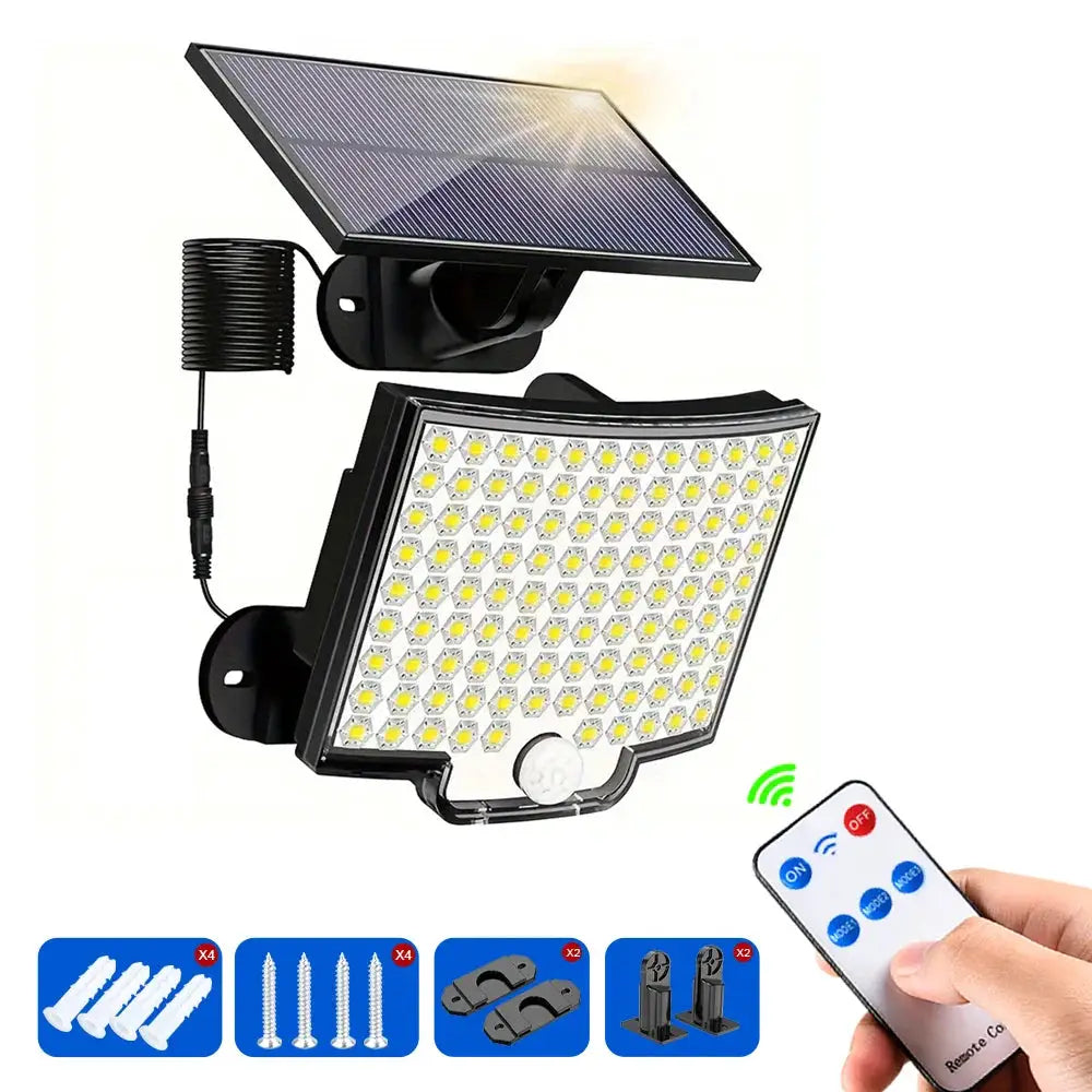 106LED Solar Motion Sensor Outdoor Light Waterproof Security Wall Flood Lamp - Tampa Home & Garden Store