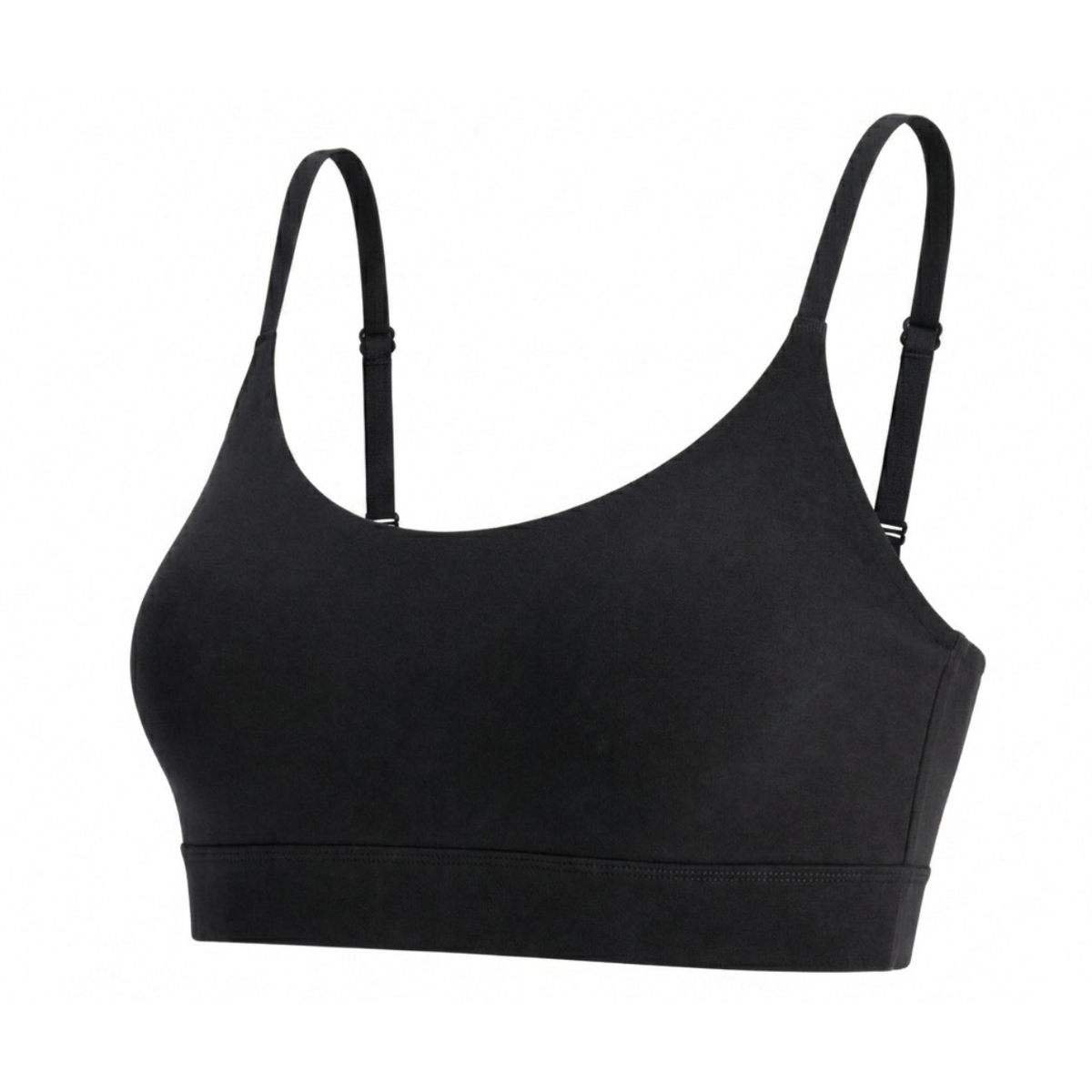Scoop Bralette by Net Positive, black organic cotton bra with adjustable straps on Tampa Home & Garden Store