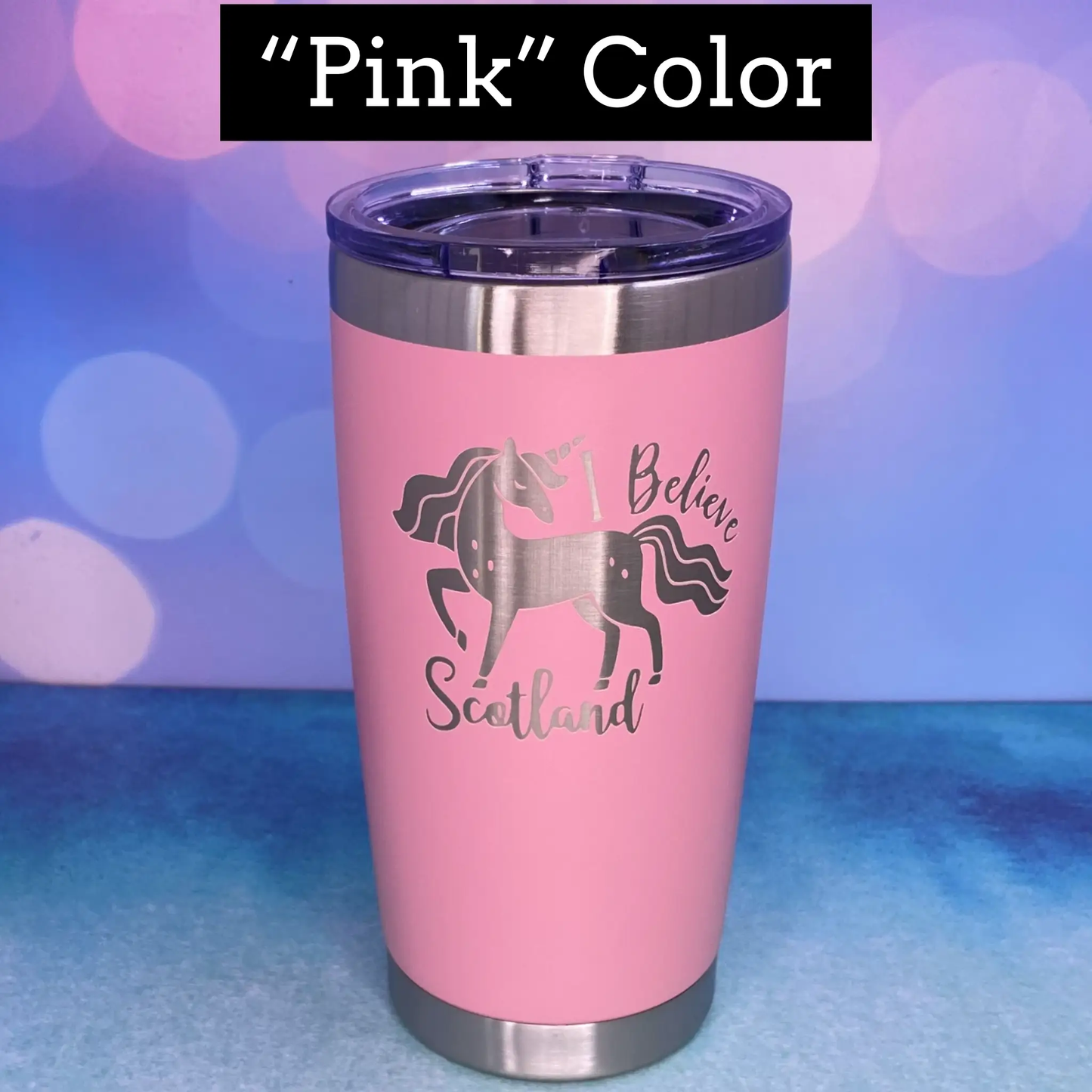 Scottish Thistle Flower Laser Engraved Powder Coated 20oz Double Walled Insulated Tumbler - Tampa Home & Garden Store