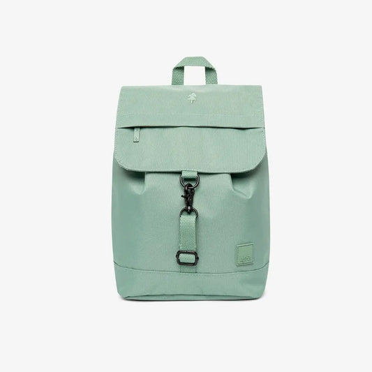 Kaut Mini Backpack Sage by Lefrik USA; sage green backpack with front buckle on Tampa Home & Garden Store
