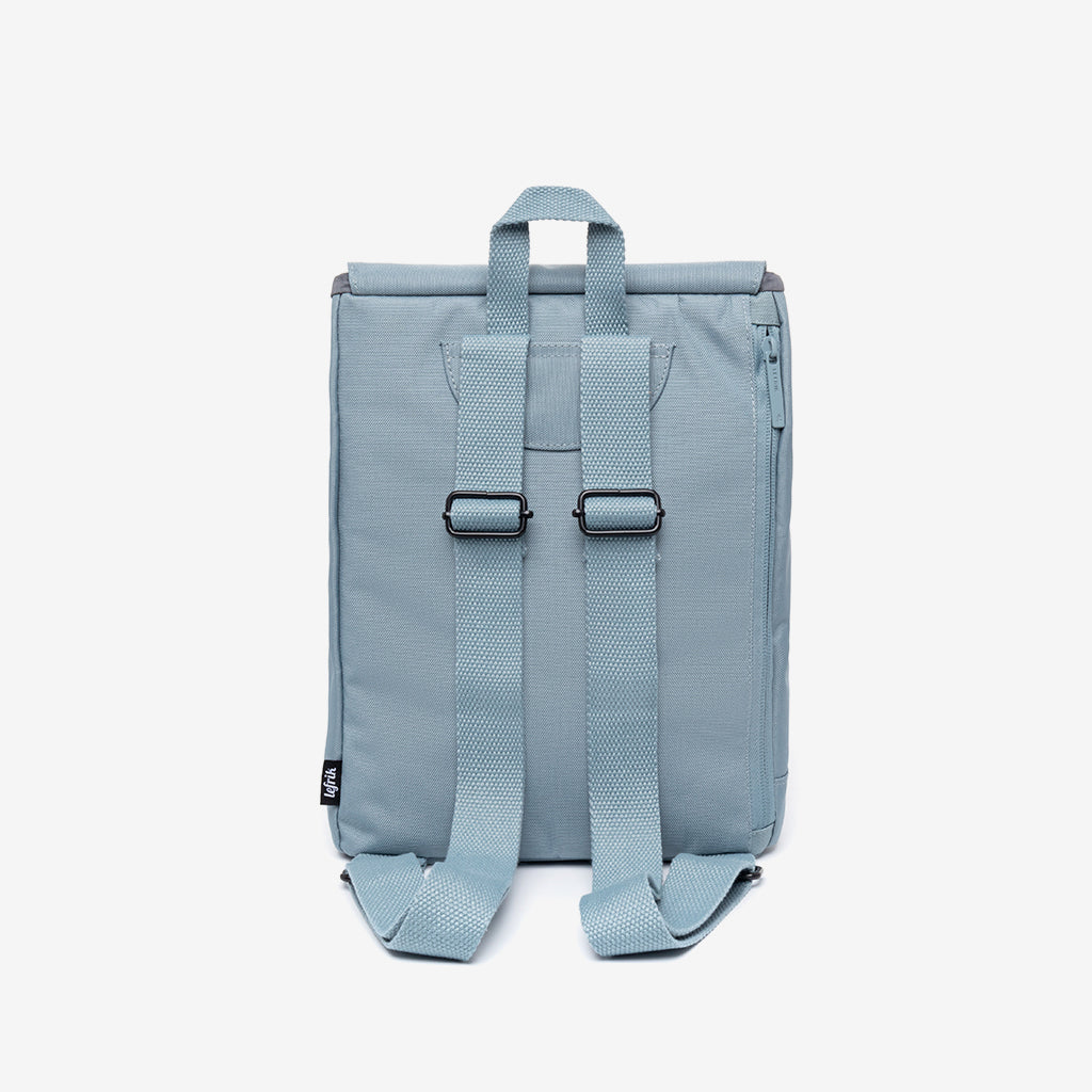 Kaut Mini Backpack Stone Blue Lefrik USA with adjustable shoulder straps and top handle on Tampa Home & Garden Store