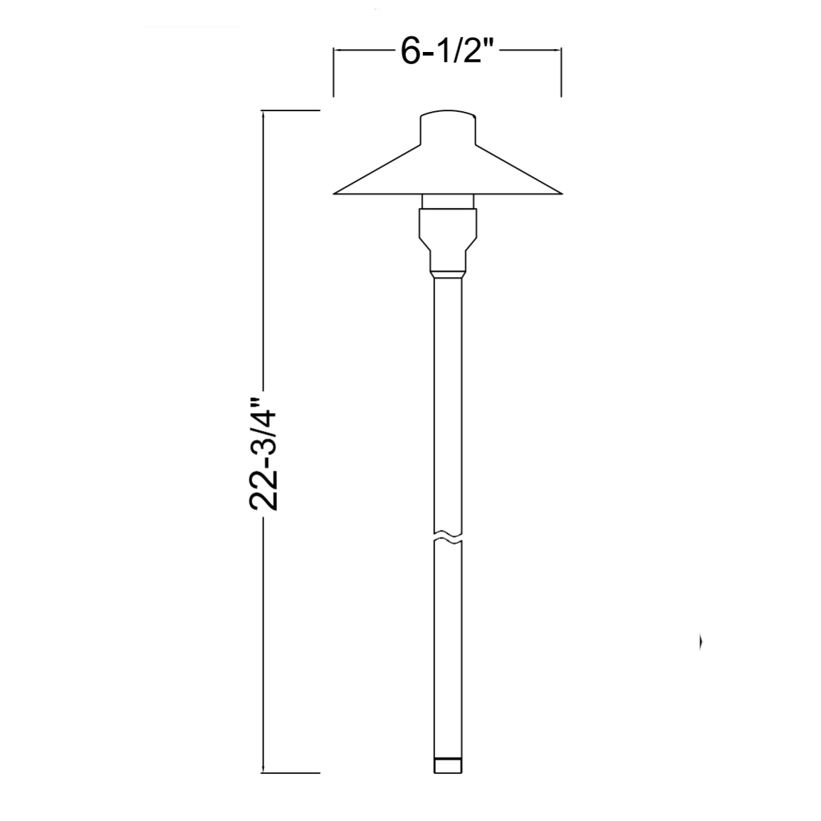 Tulay BH 18" Black Pathlight Low Voltage Landscape Lighting